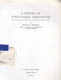 A Survey Of Structural Linguistics