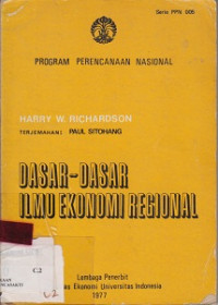 DASAR-DASAR ILMU EKONOMI REGIONAL