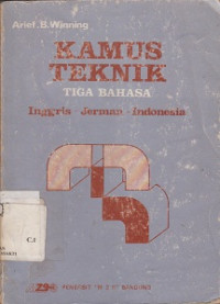 Kamus Teknik Tiga Bahasa