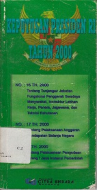 Keputusan Presiden RI Tahun 2000