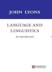 Language and Linguistics An Introduction