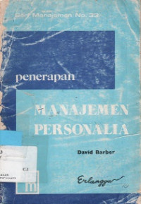 PENERAPAN MANAJEMEN PERSONALIA