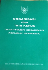 Organisasi dan Tata Kerja