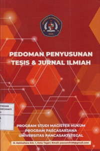 Pedoman Penyusunan Tesis Dan Jurnal Ilmiah