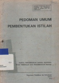 Pedoman Umum Pembentukan Istilah