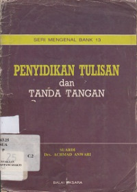 Penyidikan Tulisan dan Tanda Tangan