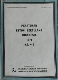 PERATURAN BETON BERTULANG INDONESIA 1971