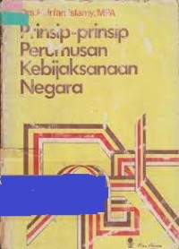 Prinsip-Prinsip Perumusan Kebijaksanaan Negara